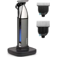 BaByliss Trimmer + Tondeuse, Super-X Metaalserie T996E Baardtrimmer - Japans Staal T-Mes - USB Oplaadstation - Waterdicht