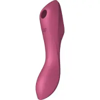 Satisfyer Curvy Trinity 3 - luchtdruk vibrator en stimulator - rood