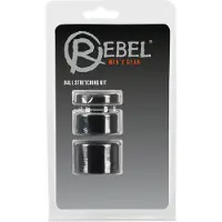 Rebel – Balzak Stretching Uitrusting 3 Delig Intensivering Orgasme en Heerlijk Gestrekt Gevoel – Zwart