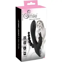 Sweet Smile SMILE Triple - vibrator met 3 armen - oplaadbaar en waterdicht - zwart