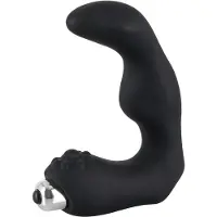 Rebel - prostaat vibrator gebogen - siliconen - zwart