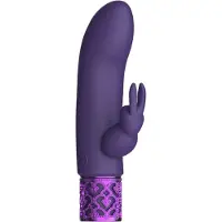 Royal Gems - Krachtige oplaadbare Rabbit vibrator - Paars