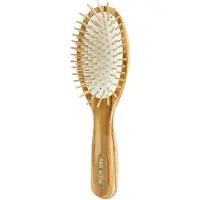 TEK Big Oval Brush In Olive Wood With Short Wooden Pins