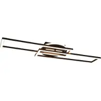 TRIO Verstelbare led plafondlamp Twister zwart