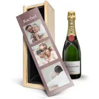 Moet Et Chandon Champagne in bedrukte kist - Moët & Chandon (750ml)