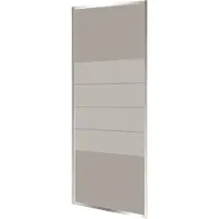 Van Marcke GO Nisdeur VM Go Avis 90x185cm 4mm Veiligheidsglas Met Stroken Chroom