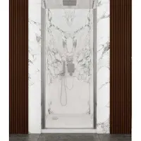 Lacus Nisdeur Giglio Evo 1 Klapdeur 75x200 Cm Helder Glas Chroom