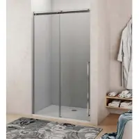 Lacus Nisdeur la maddalena 130x210 cm schuifdeur 8 mm helder glas rvs