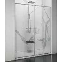 Lacus Nisdeur stromboli evo 2 schuifdeuren 140x200 cm chroom