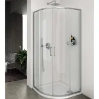 Lacus Douchecabine vulcano evo kwartrond helder glas aluminium profiel chroom