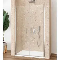 Lacus Nisdeur Giglio Evo Saloon 2 Klapdeuren 95x200 Cm Helder Glas Chroom