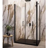 Lacus Zijwand giglio evo 70x200 cm aluminium profiel mat zwart