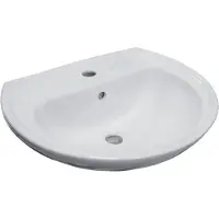 Van Marcke GO Wastafel vm isifix atlas 50x41 cm porselein wit met overloop