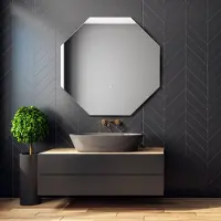 Martens & Meijer Badkamerspiegel Stockholm Hexagon met Indirecte Verlichting Rondom (alle maten)