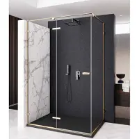 Lacus Zijwand S. Pietro 70x200 cm Aluminium Profiel Goud
