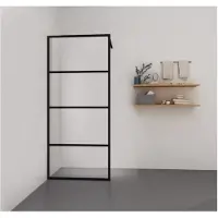 Sanimar Loft Lines 8 Mm - 1000*2000 Mm inclusief muurprofiel + stabilisatiestang zwart