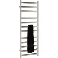 EH Design Radiator Athena Met Digitale Thermosstaat 35x120 cm Geborsteld RVS