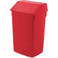 Addis Prullenbak 'Sem' - 60 liter - Afvalbak - Swingdeksel - Rood