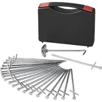 Pricenet Rotspennen set - metaal - aangelaste dwarspen - 23 cm - inclusief koffer - 20 stuks