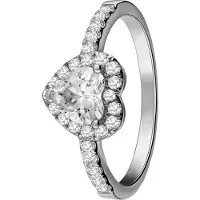 Lucardi Ring zilver / transparant