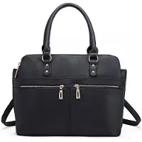 MISS LULU Handtas - Schoudertas Dames - Laptoptas - Zwart (LT1706 BK)