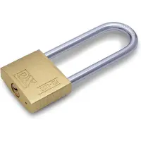 Dulimex Hangslot met 2 sleutels - 30 mm - messing - 54 mm beugel - kofferslot - Hangsloten