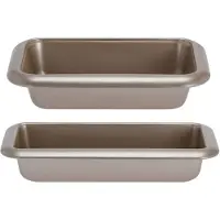 Merkloos 2-Delige set bakvormen/cakevormen met anti-aanbak laag zilver 28 en 35 cm - Cakevormen