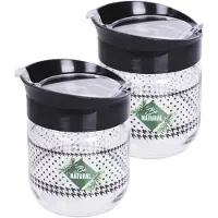 Concorde Suikerpot met lepel 2x van glas 350 ml - Voorraadpot