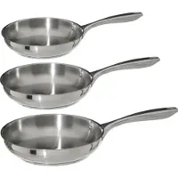 Secret De Gourmet Koekenpannen set 3x stuks Acoma - Alle warmtebronnen - dia 24/26/28 cm - Anti-aanbaklaag - Koekenpannen