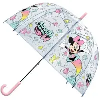 Kids Euroswan Minnie Mouse paraplu - voor kinderen - licht roze/blauw - D61 cm
