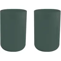 Spirella Drinkbeker/limonadebeker - 4x - PS kunststof - donkergroen - 490 ml - Bekers