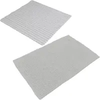 Urban Living Douche anti-slip en droogloop mat/tapijt - badkamer set - rubber/polyester - steengrijs - Badmatjes