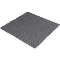 Urban Living Badkamer/douche anti slip mat - rubber - voor op de vloer - antraciet - 55 x 55 cm - Badmatjes