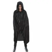 Chaks Halloween Dracula cape - voor volwassenen - zwart - fluweel - L182 cm - Carnavalskostuums