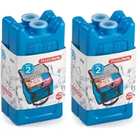 Forte Plastics 4x stuks 90 grams koelelementen 11 x 5.5 cm kobalt blauw - Koelelementen