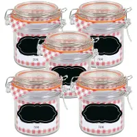 Urban Living Weckpot/inmaakpot - 10x - 250 ml - glas - met beugelsluiting - incl. etiketten - Weckpotten
