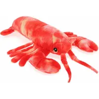 Keel Toys pluche kreeft knuffeldier - rood - lopend - 25 cm - Knuffel zeedieren