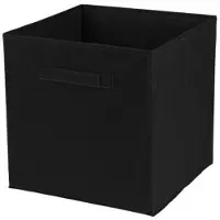 Urban Living DOCHTMANN Opbergbox voor Kallax, textiel, zwart, 31x31x31 cm