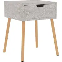 vidaXL Nachtkastje 40x40x56 cm bewerkt hout betongrijs