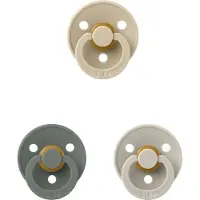 BIBS fopspeen 0-6 maand set 3 stuks Vanilla,Sand en Pine maat 1