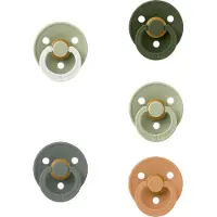 BIBS fopspenen 6-18 maand set 5 stuks Pumkin,Pine,Sage,Hunter Green en Sage Glow maat 2