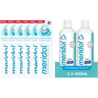 Meridol - Voordeelverpakking - 6 x 75 ml Tandpasta & 2 x 400 ml Mondspoeling