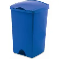 Addis Afvalbak 'Emma' - Afvalemmer Flip Bin - 50 liter - Blauw