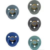 BIBS fopspenen 0-6 maand set 5 stuks Petrol,Island Sea,Pine,Cornflower en Iron maat 1