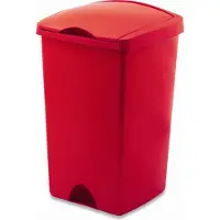 Addis Afvalbak 'Emma' - Afvalemmer Flip Bin - 50 liter - Rood