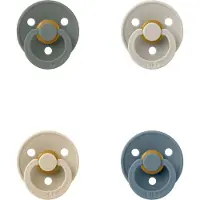 BIBS fopspeen 6-18 maand set 4 stuks Vanilla,Sand,Pine en Petrol maat 2