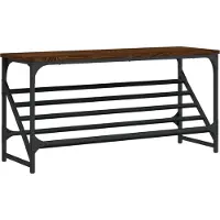 vidaXL Schoenenrek 90x30x45 cm bewerkt hout bruin eikenkleur
