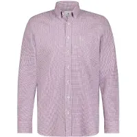 State of Art casual overhemd wijde fit roze wit geruit katoen