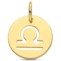 The Jewelry Collection Geelgouden Hanger sterrenbeeld weegschaal 4023521