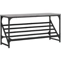vidaXL Schoenenrek 90x30x45 cm bewerkt hout grijs sonoma eikenkleurig